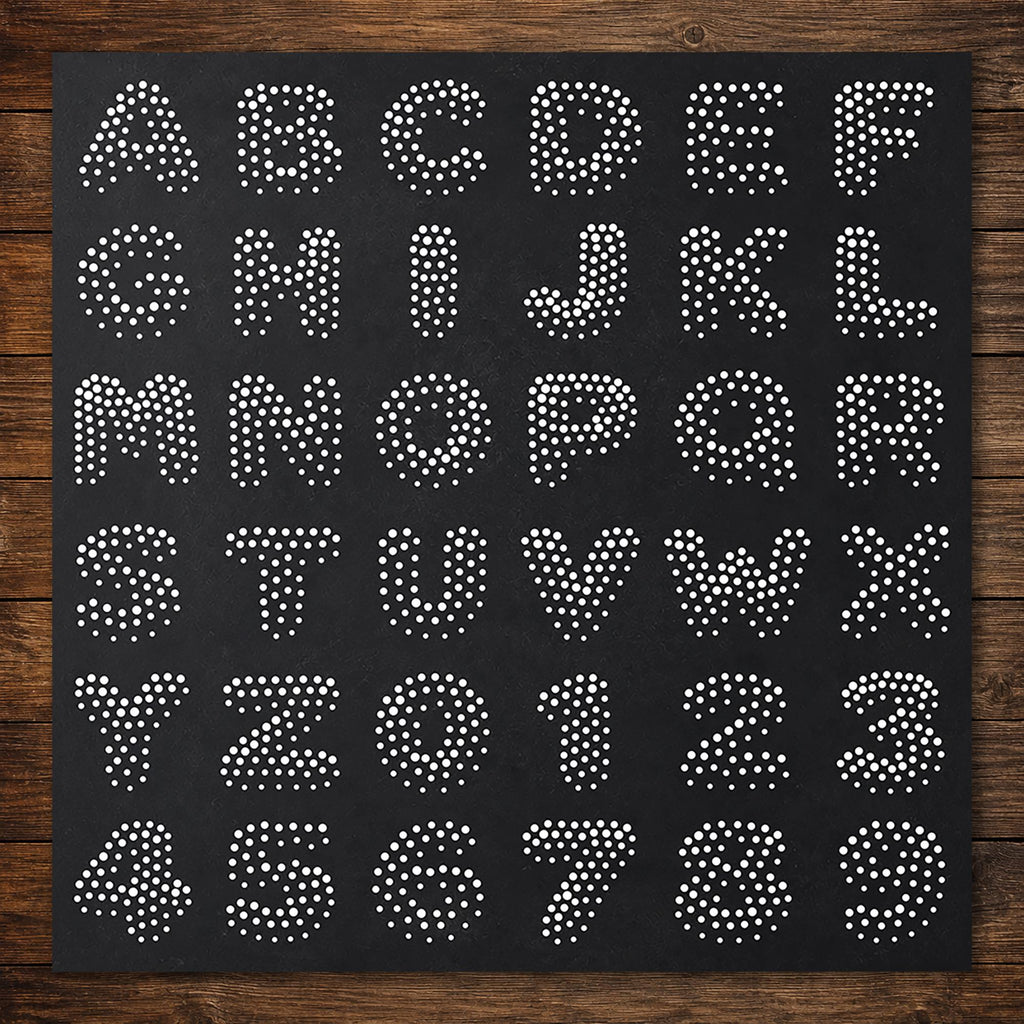 Letters & Numbers reusable Mylar stencil