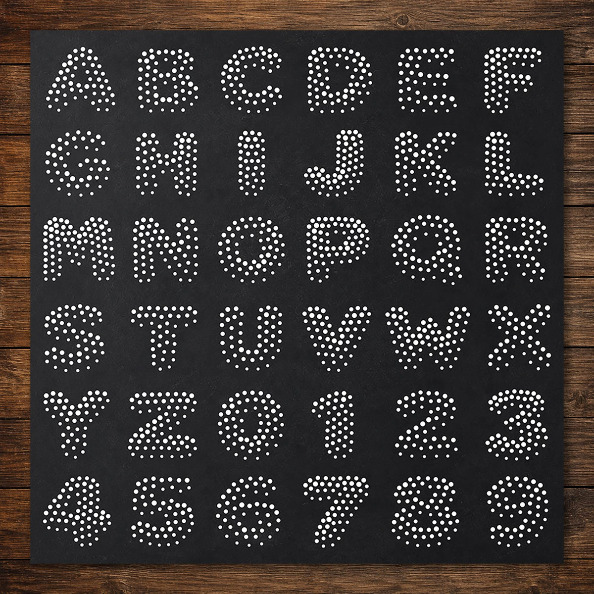 Letters & Numbers reusable Mylar stencil