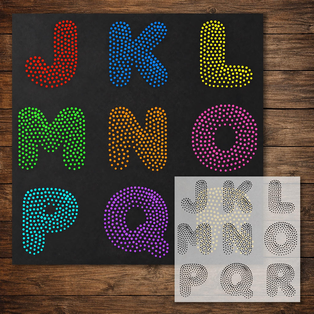 Letters & Numbers reusable Mylar stencil