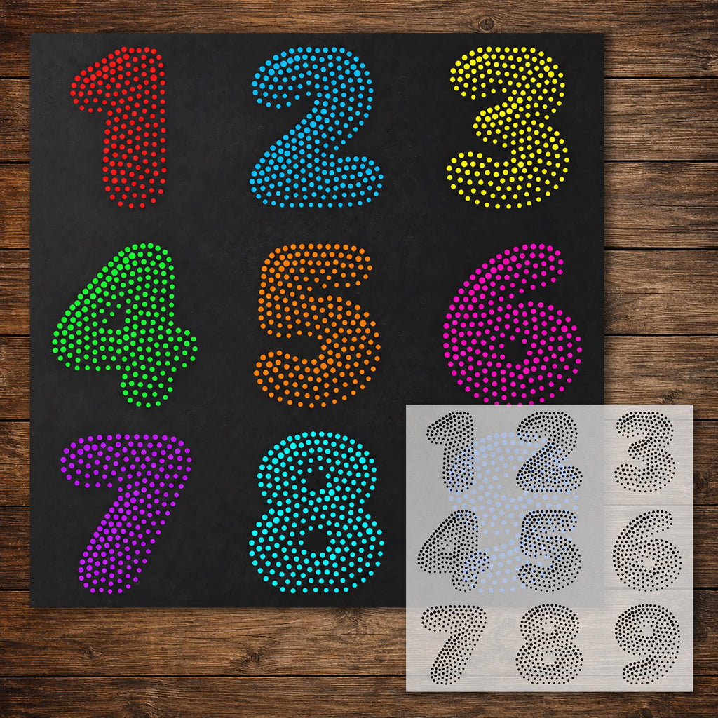 Letters & Numbers reusable Mylar stencil