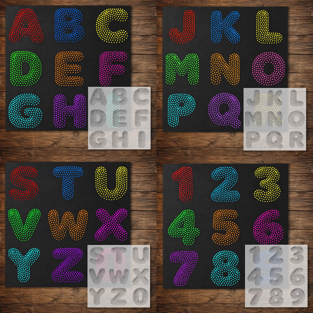 Letters & Numbers reusable Mylar stencil