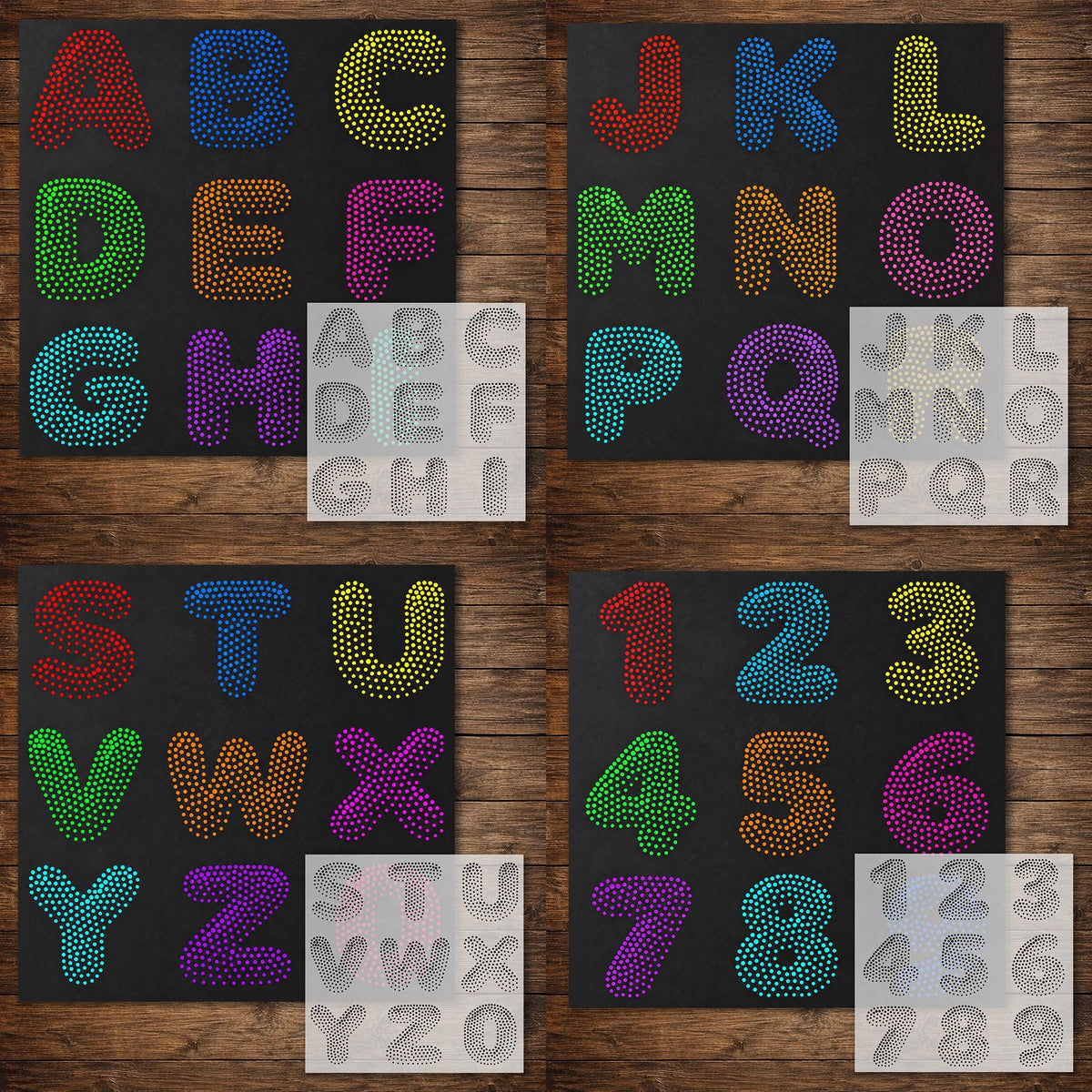 Letters & Numbers reusable Mylar stencil