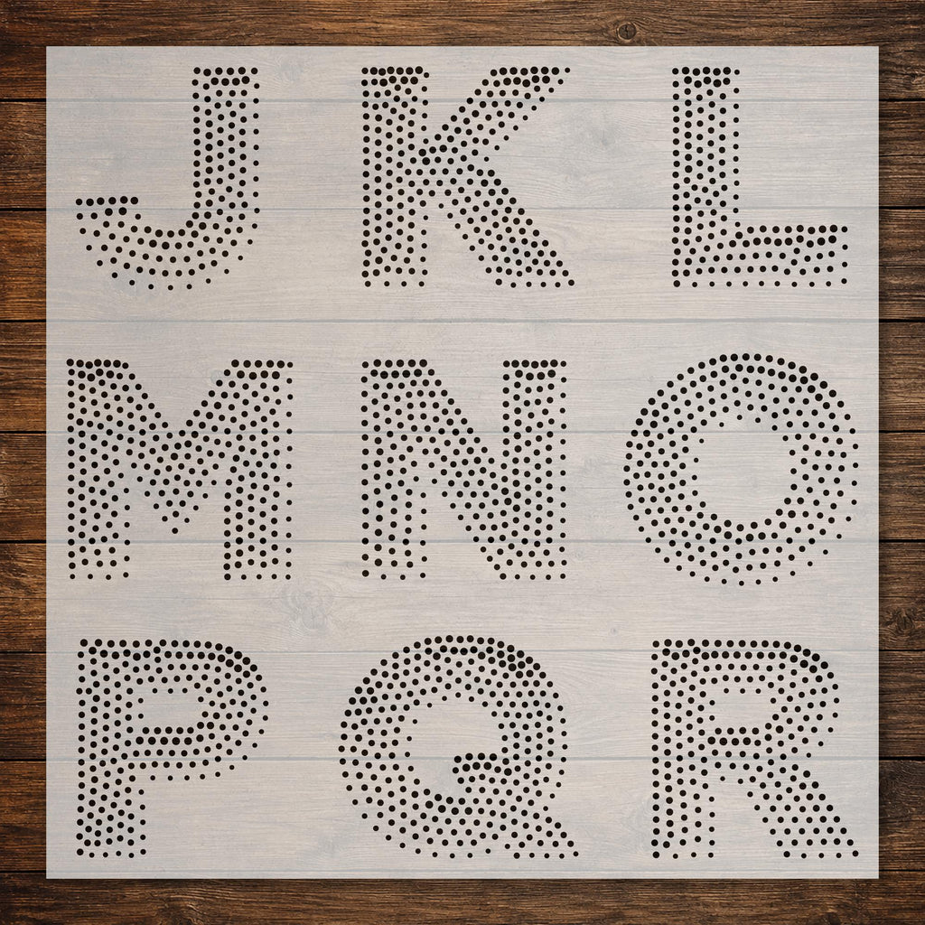 Letters & Numbers reusable Mylar stencil