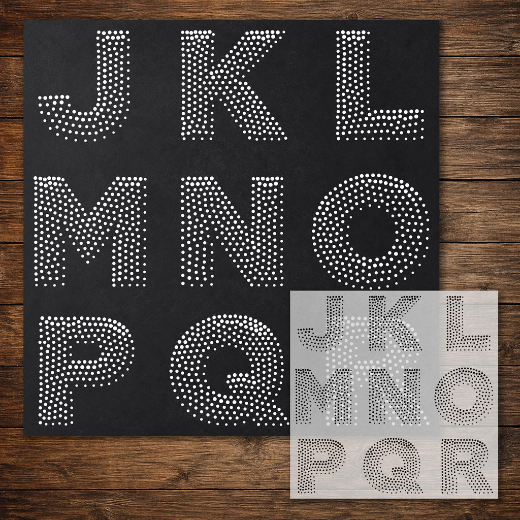 Letters & Numbers reusable Mylar stencil