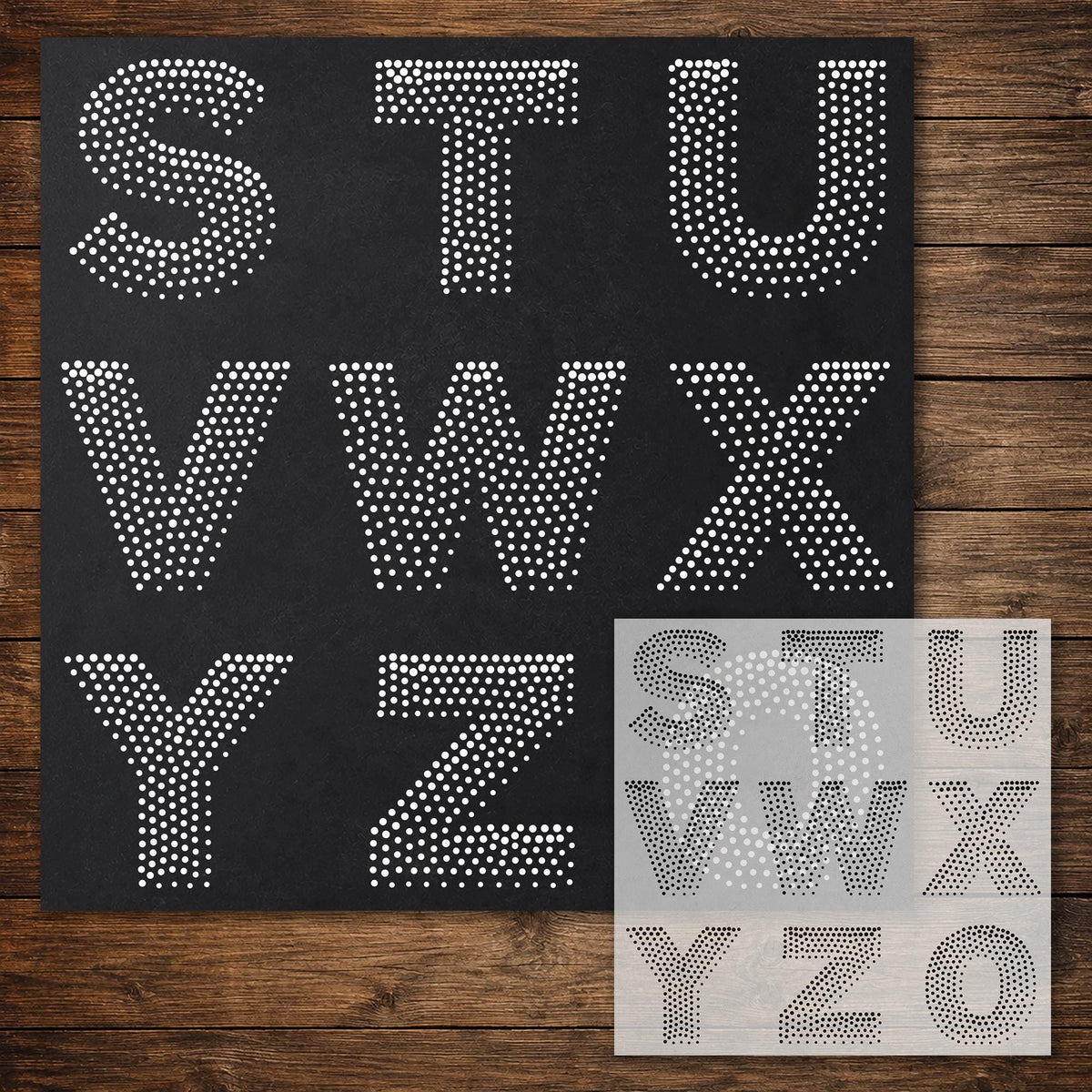 Letters & Numbers reusable Mylar stencil