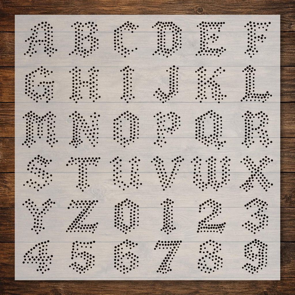Letters & Numbers reusable Mylar stencil