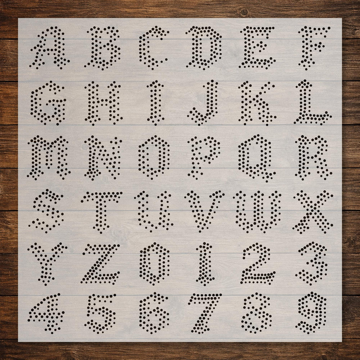 Letters & Numbers reusable Mylar stencil