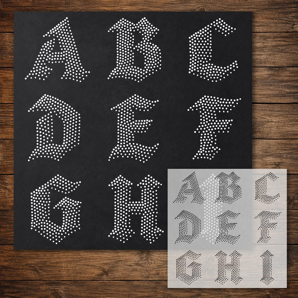 Letters & Numbers reusable Mylar stencil