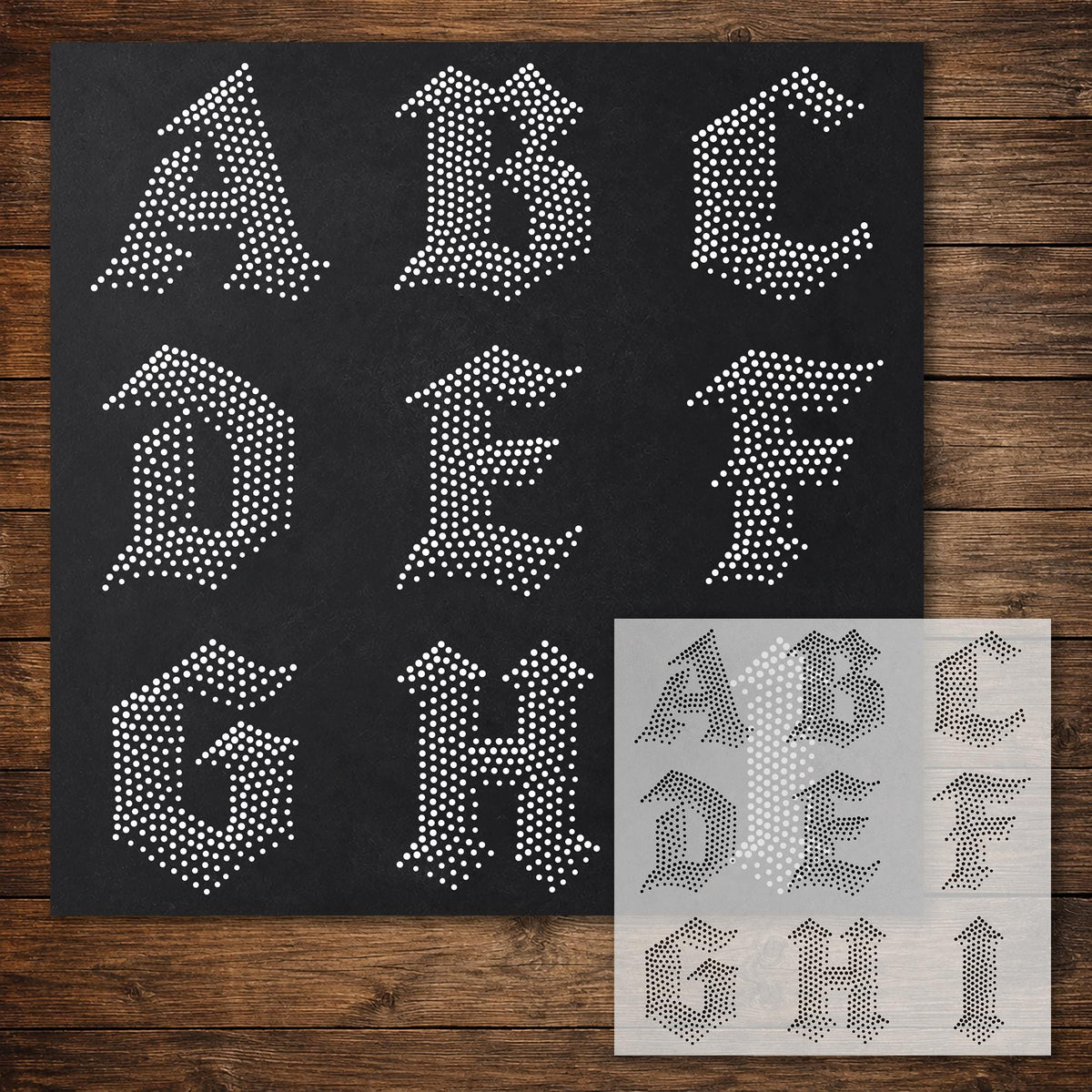 Letters & Numbers reusable Mylar stencil