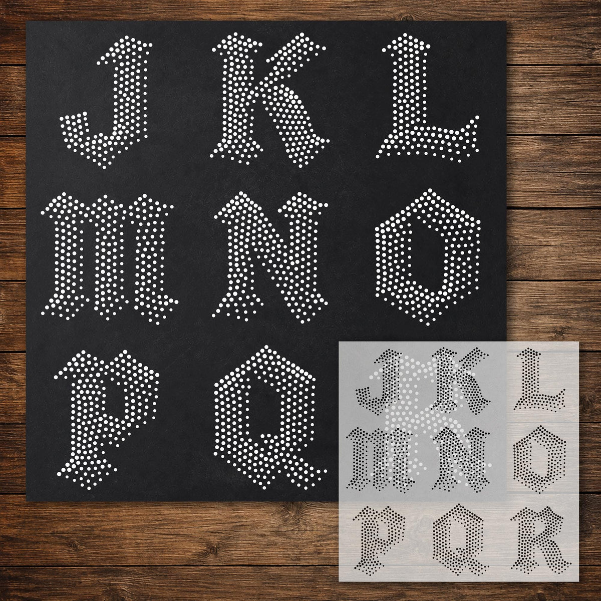 Letters & Numbers reusable Mylar stencil