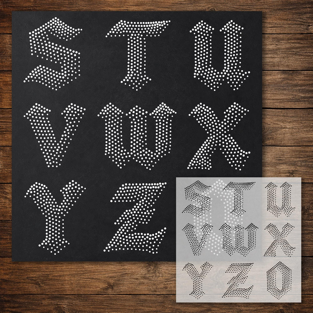 Letters & Numbers reusable Mylar stencil