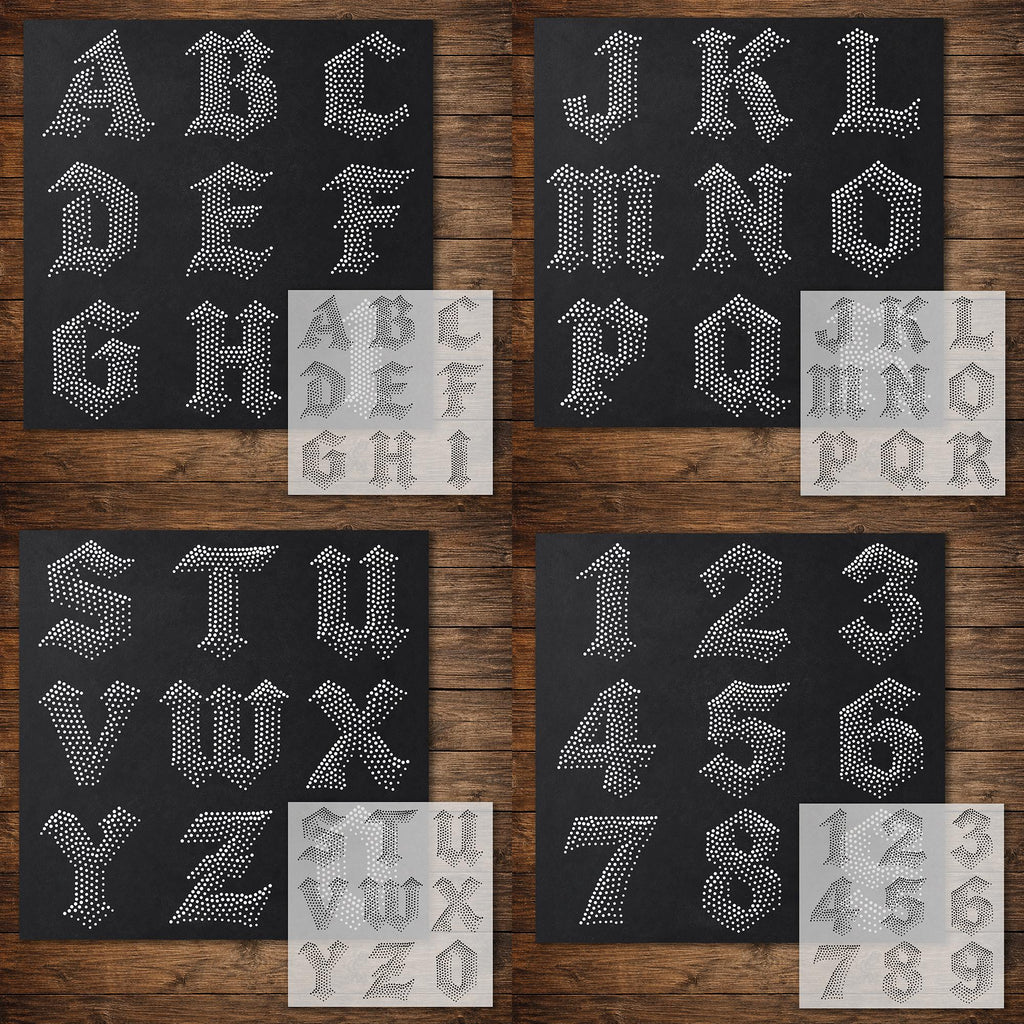 Letters & Numbers reusable Mylar stencil