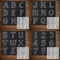 Letters & Numbers reusable Mylar stencil