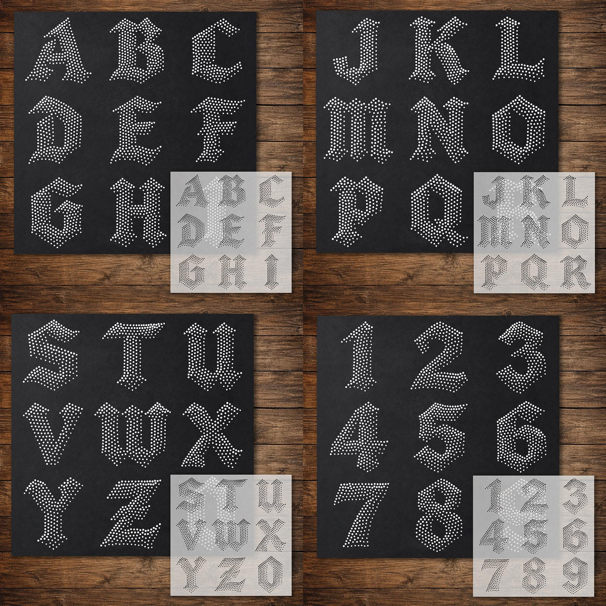 Letters & Numbers reusable Mylar stencil