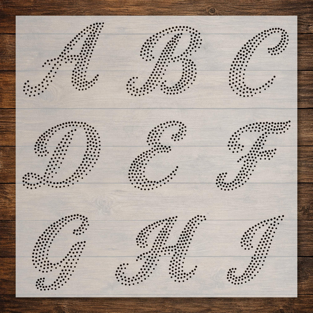 Letters & Numbers reusable Mylar stencil