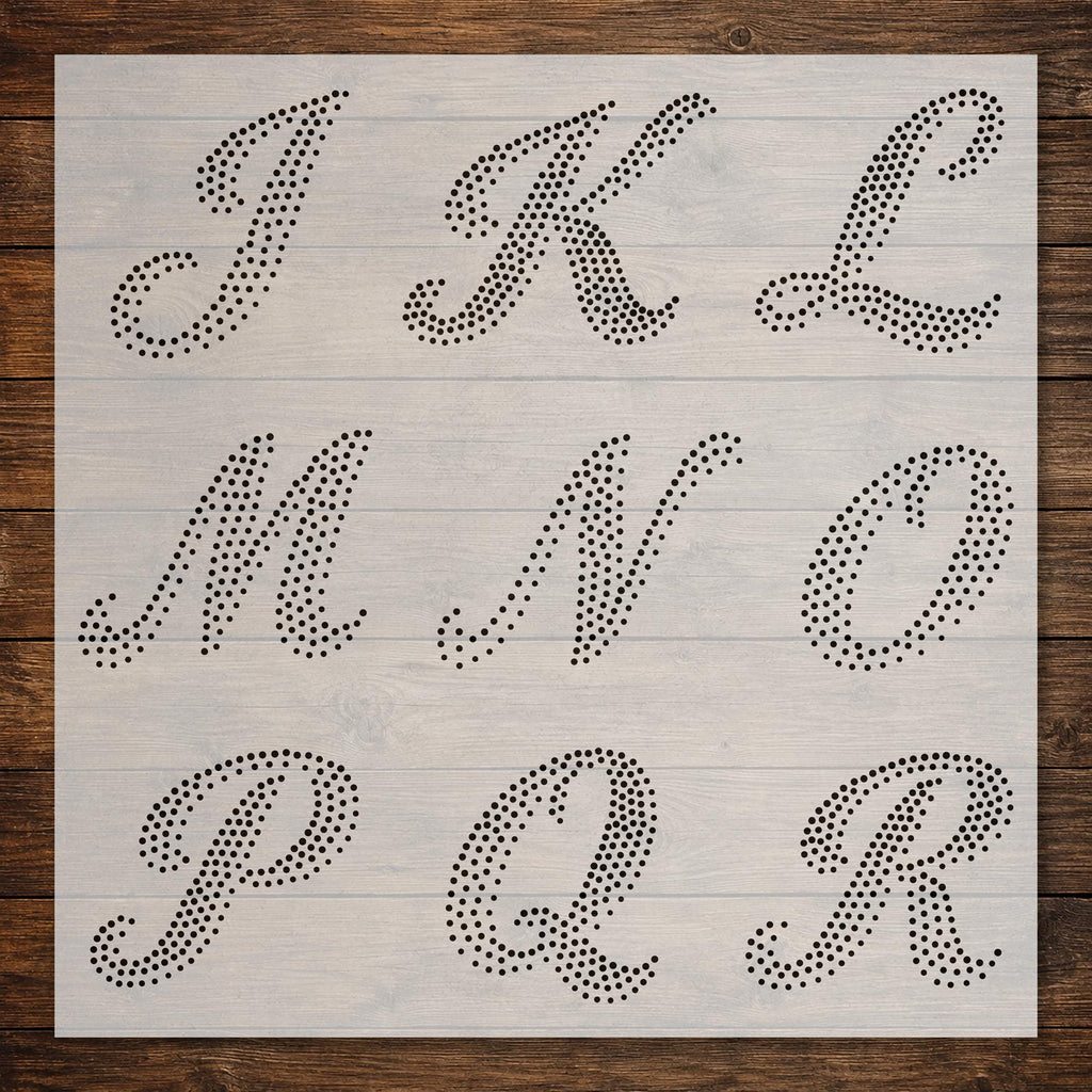 Letters & Numbers reusable Mylar stencil