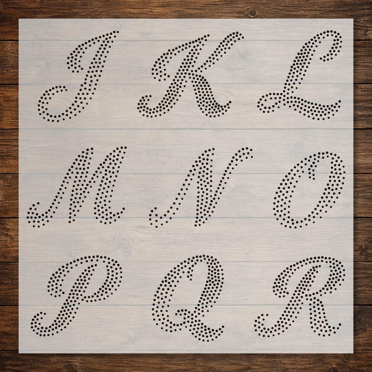 Letters & Numbers reusable Mylar stencil