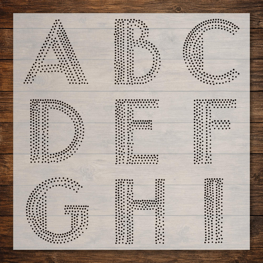 Letters & Numbers reusable Mylar stencil