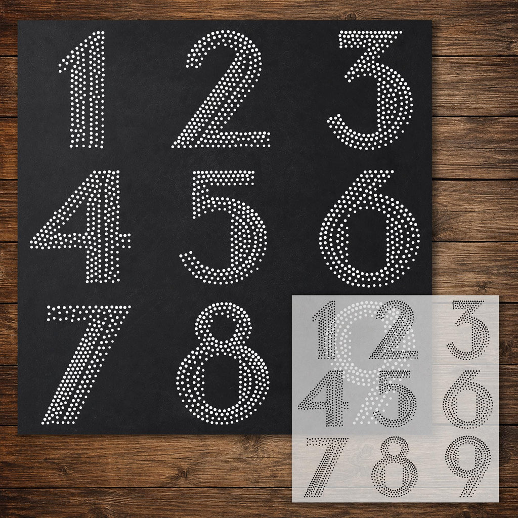 Letters & Numbers reusable Mylar stencil