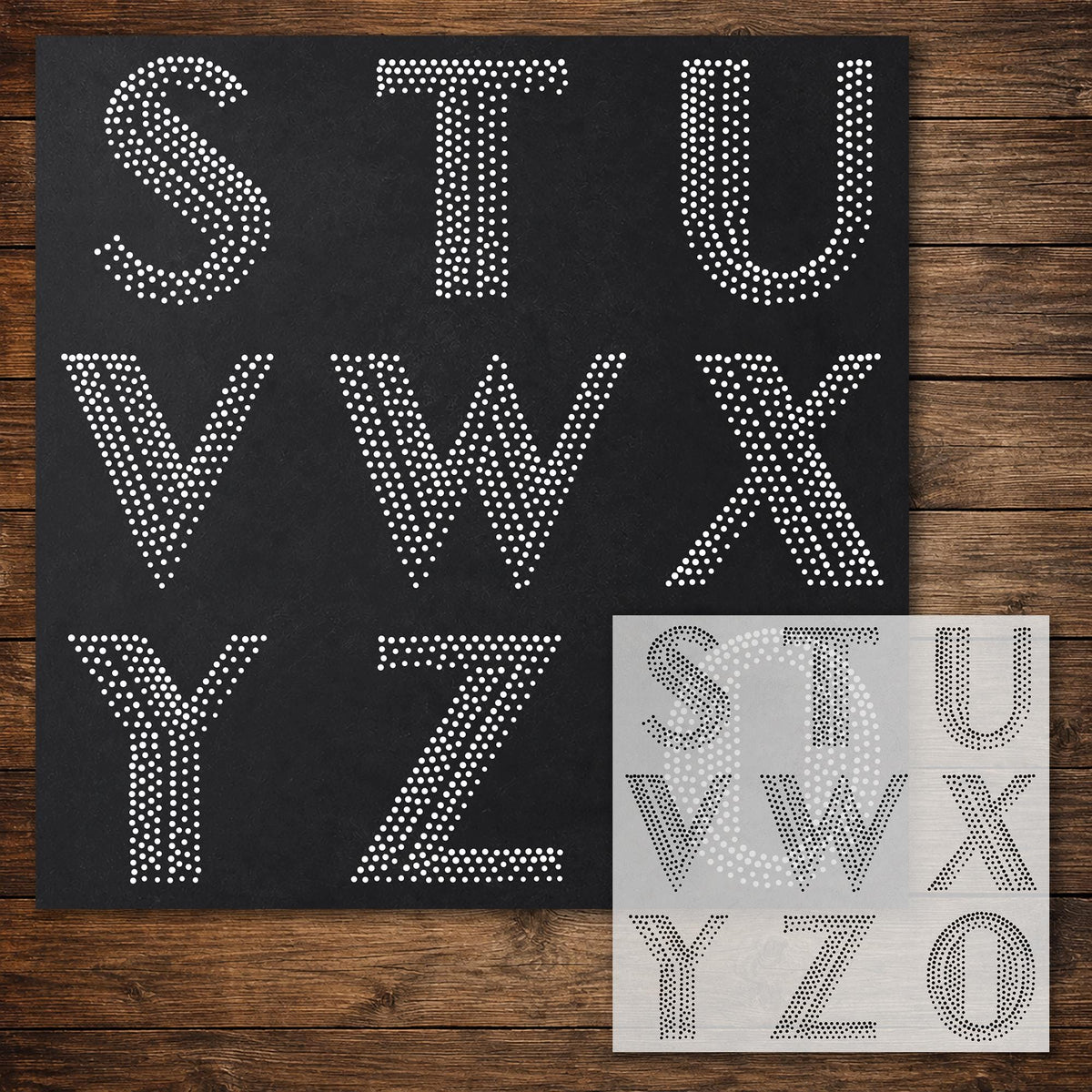 Letters & Numbers reusable Mylar stencil