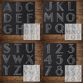 Letters & Numbers reusable Mylar stencil