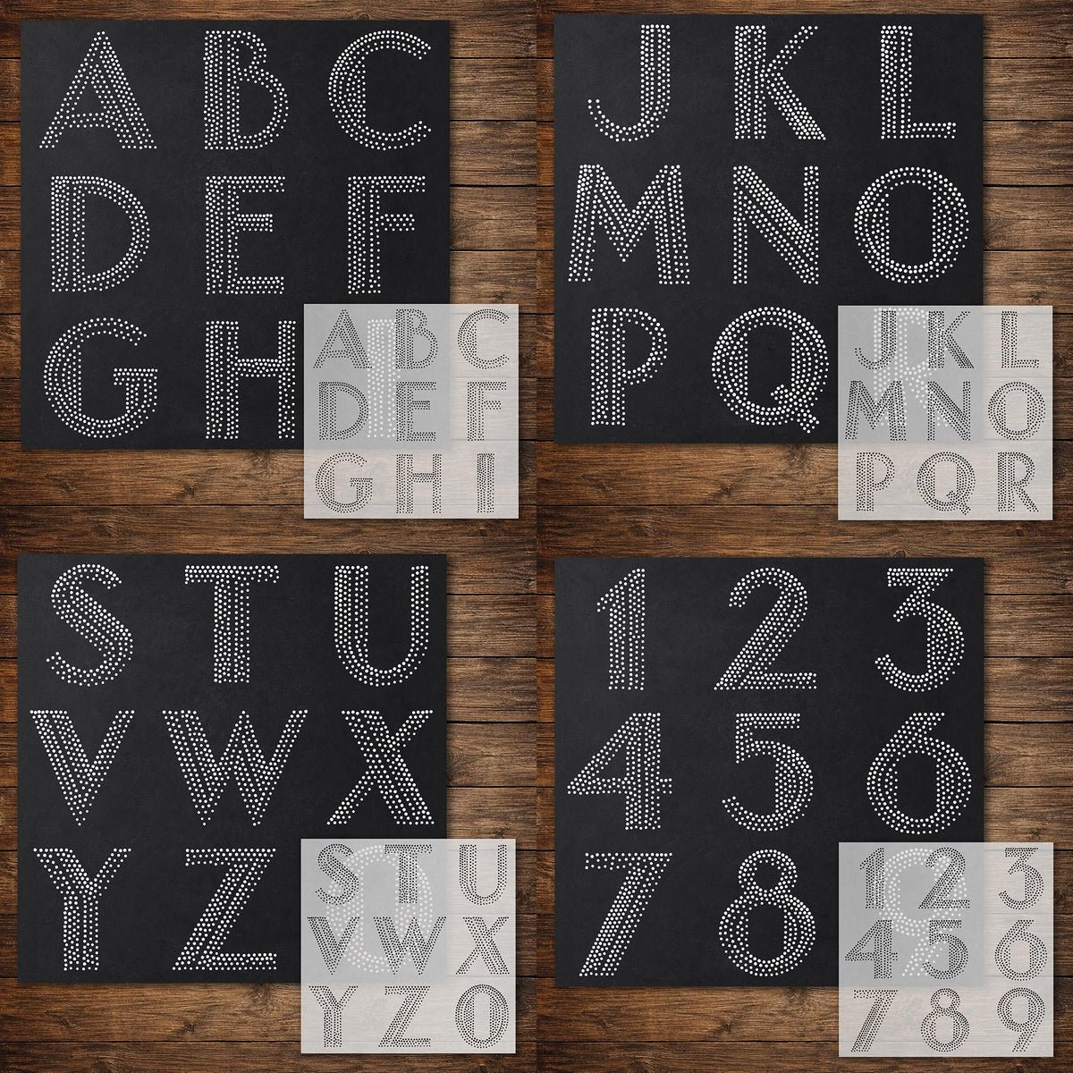 Letters & Numbers reusable Mylar stencil