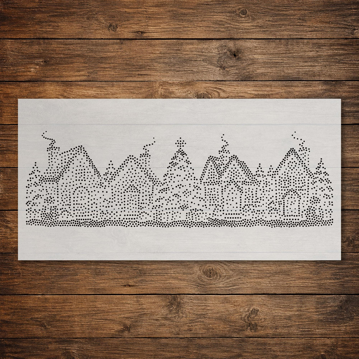 Gingerbread Christmas Village Window Snow Spray reusable Mylar stencil