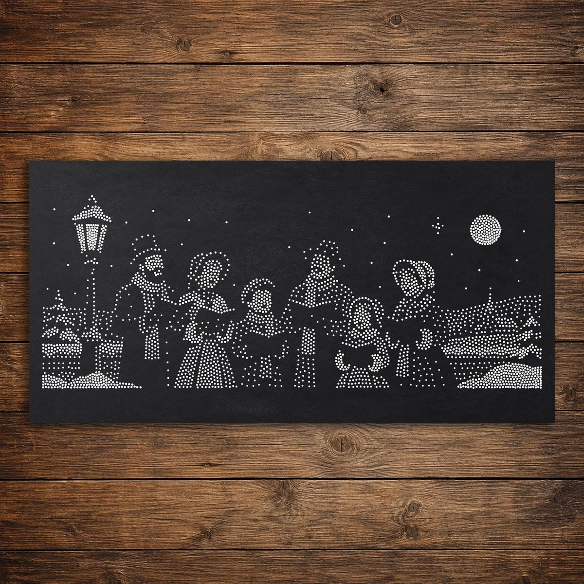 Christmas Carol Singers Window Snow Spray reusable Mylar stencil