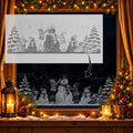 Children and Snowman Window Snow Spray reusable Mylar stencil