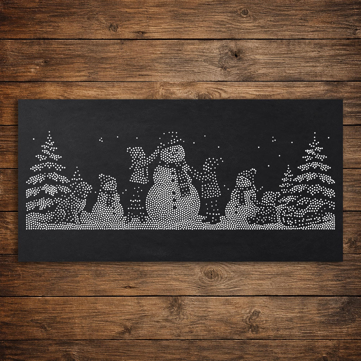 Children and Snowman Window Snow Spray reusable Mylar stencil