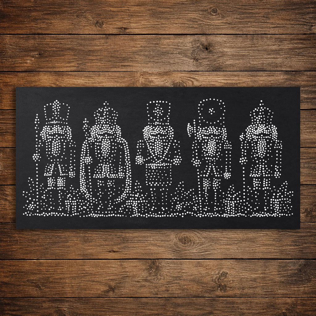 Nutcracker Soldiers Window Snow Spray reusable Mylar stencil