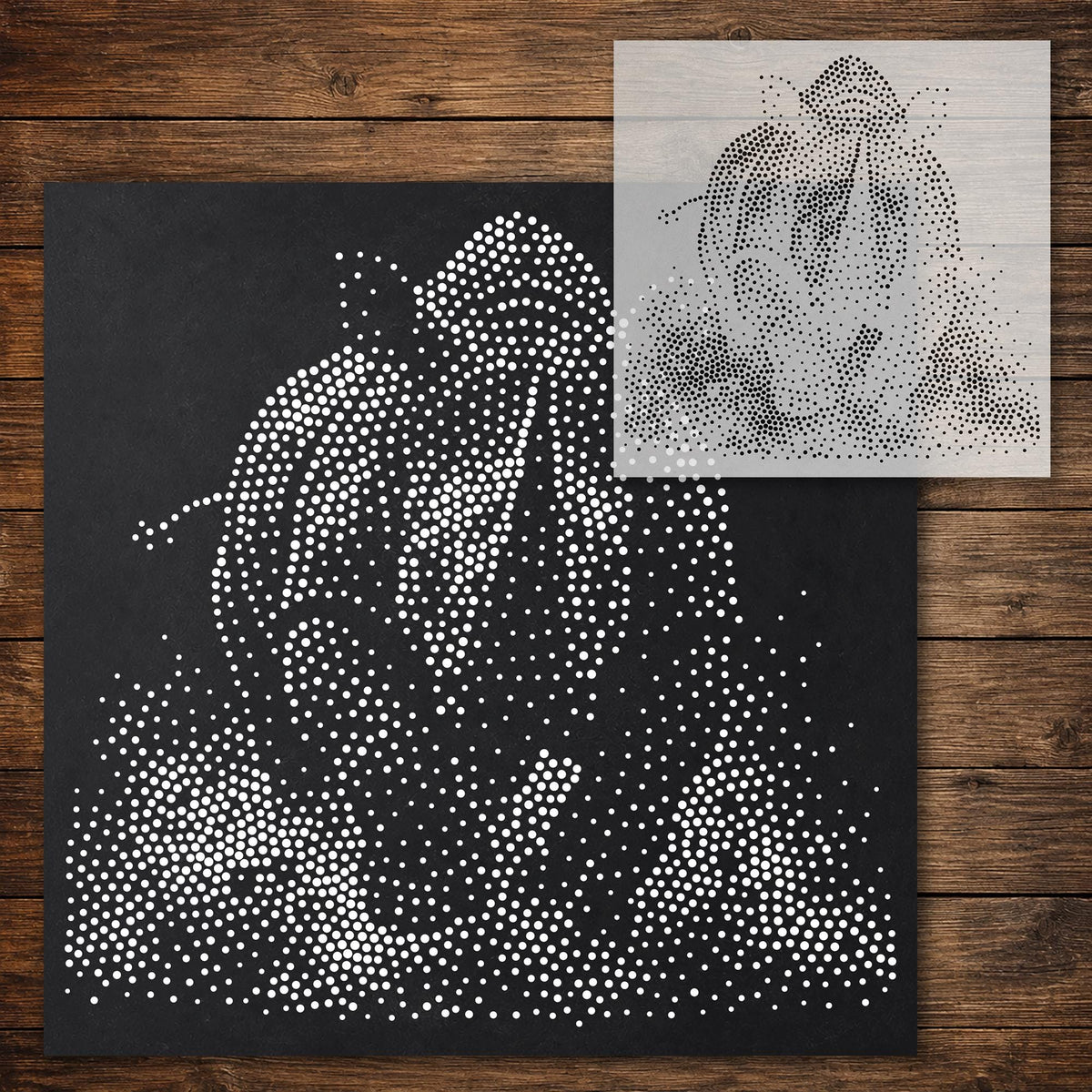 Charging Rhino reusable Mylar stencil
