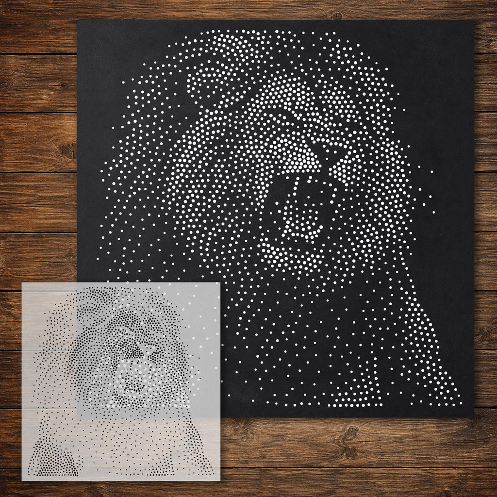 Lion Roaring reusable Mylar stencil