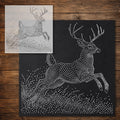 Deer Jumping reusable Mylar stencil