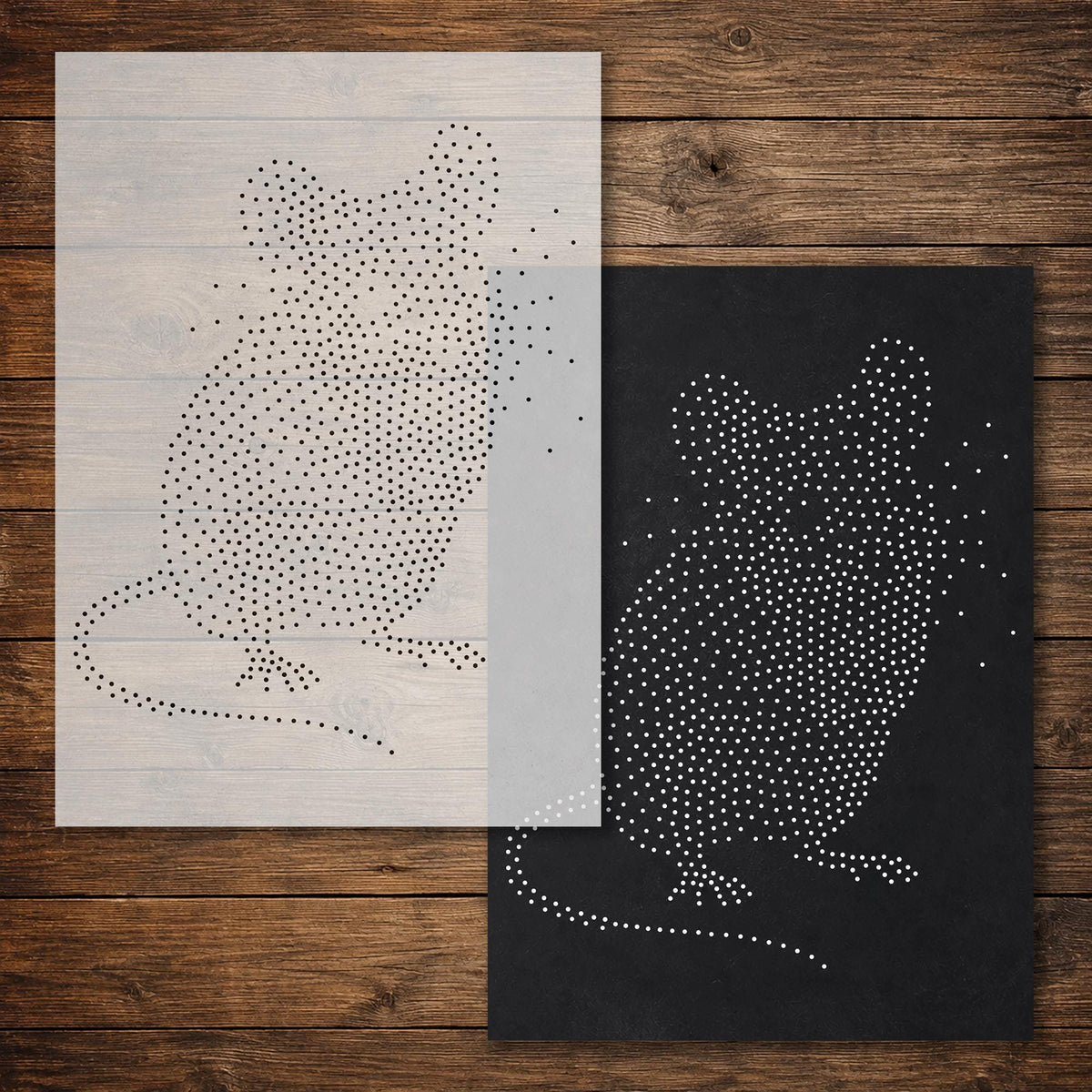 Woodland Animal reusable Mylar stencil