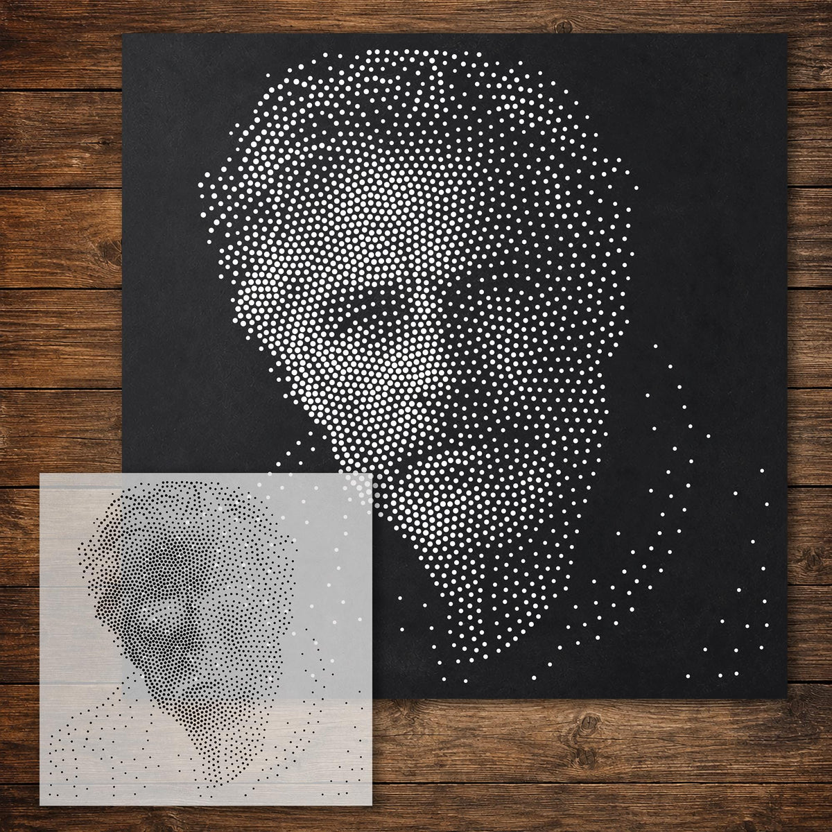 Men’s Portrait Collection reusable Mylar stencil
