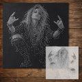 Rock Girl reusable Mylar stencil