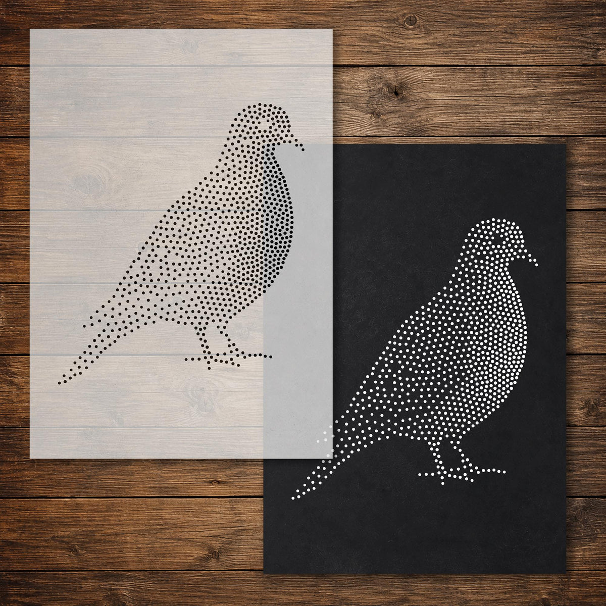 Bird reusable Mylar stencil