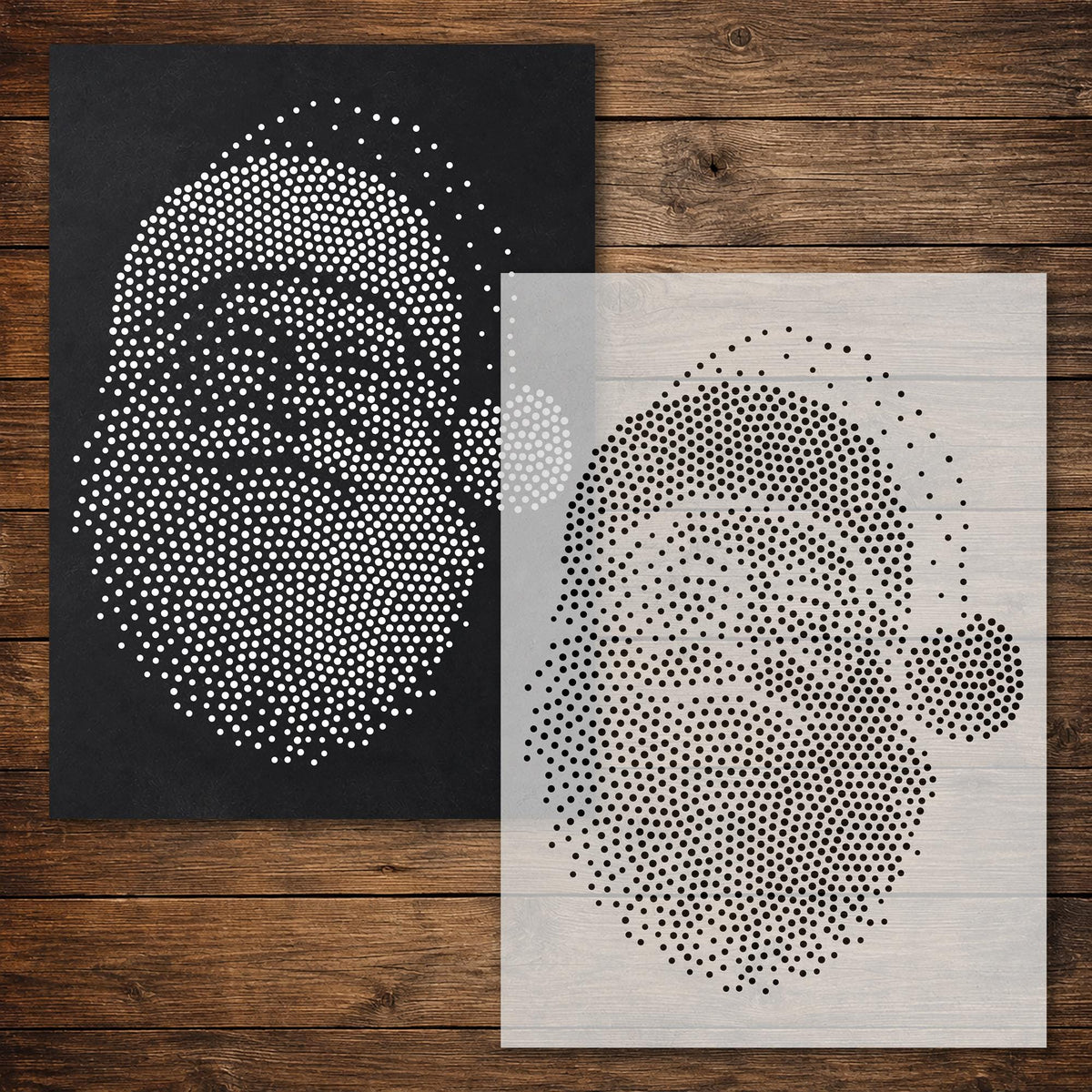 Christmas reusable Mylar stencil