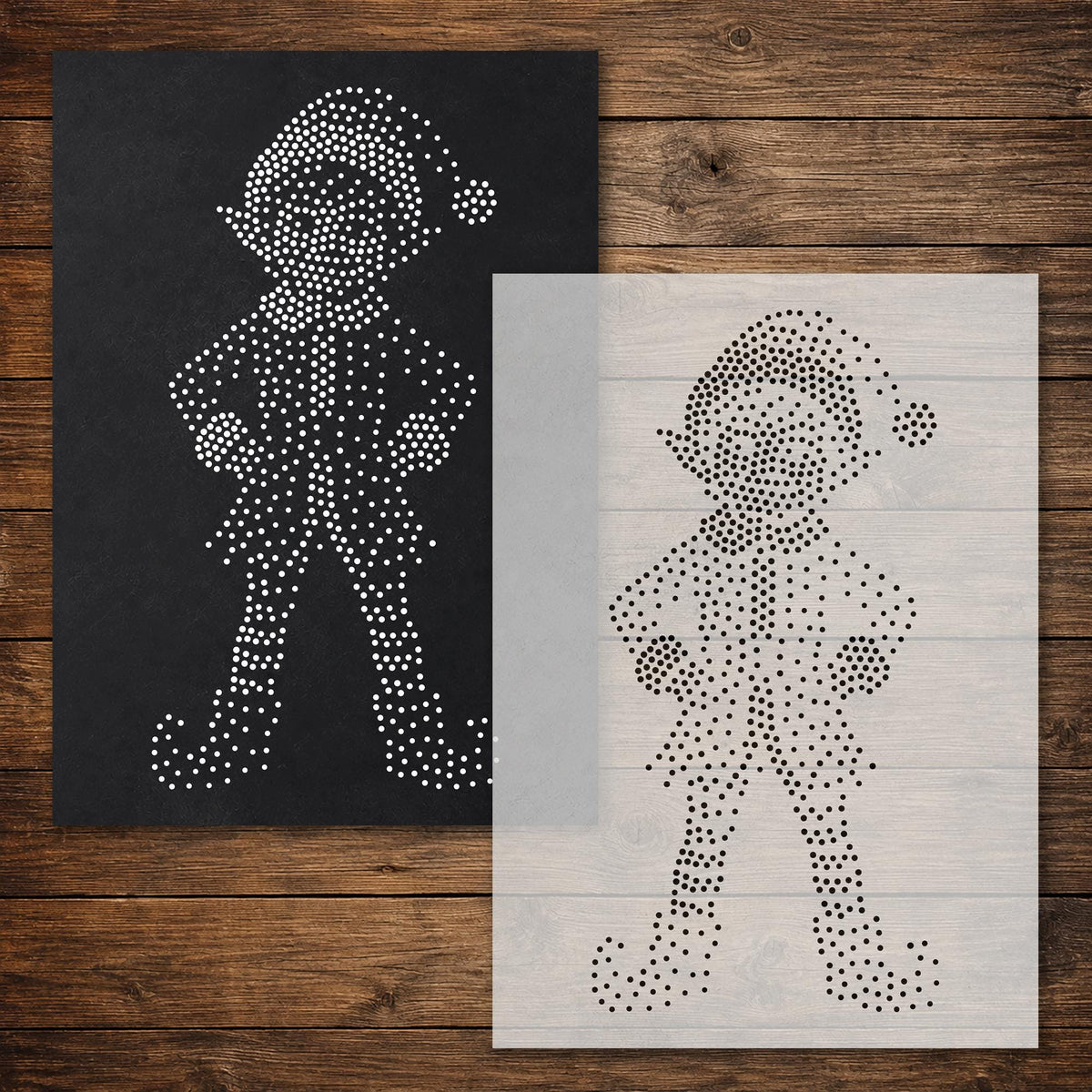 Christmas reusable Mylar stencil