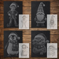 Christmas reusable Mylar stencil