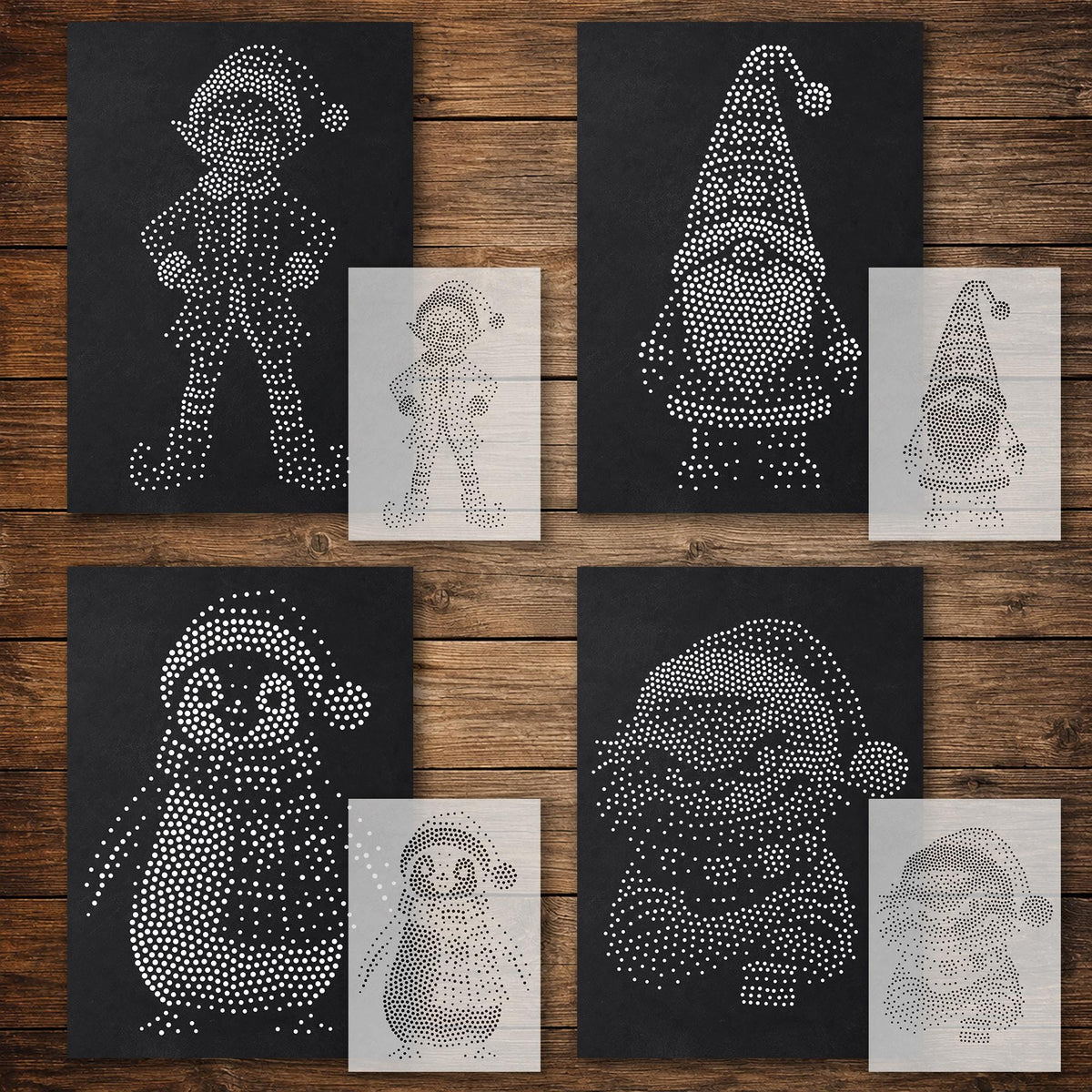Christmas reusable Mylar stencil