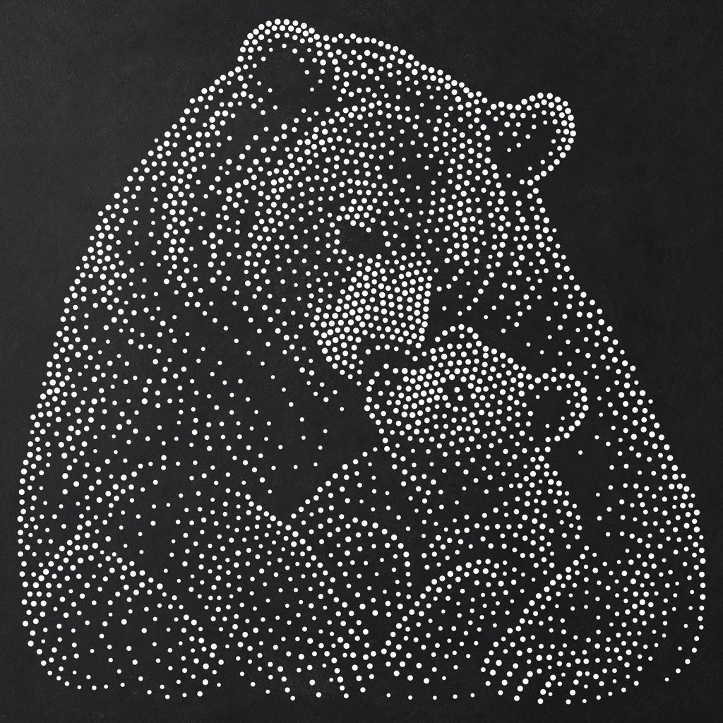 Bear with Cub reusable Mylar stencil