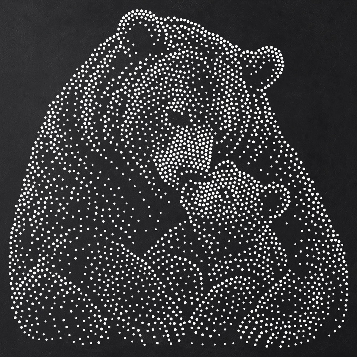 Bear with Cub reusable Mylar stencil