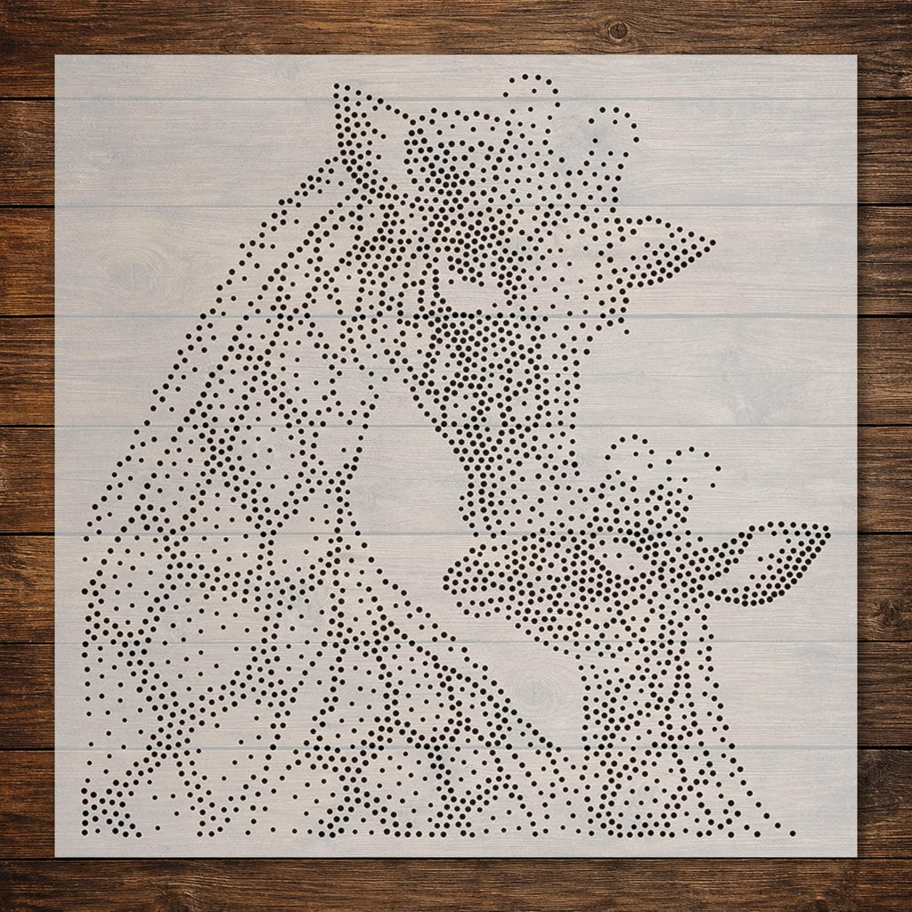 Giraffe with Calf reusable Mylar stencil