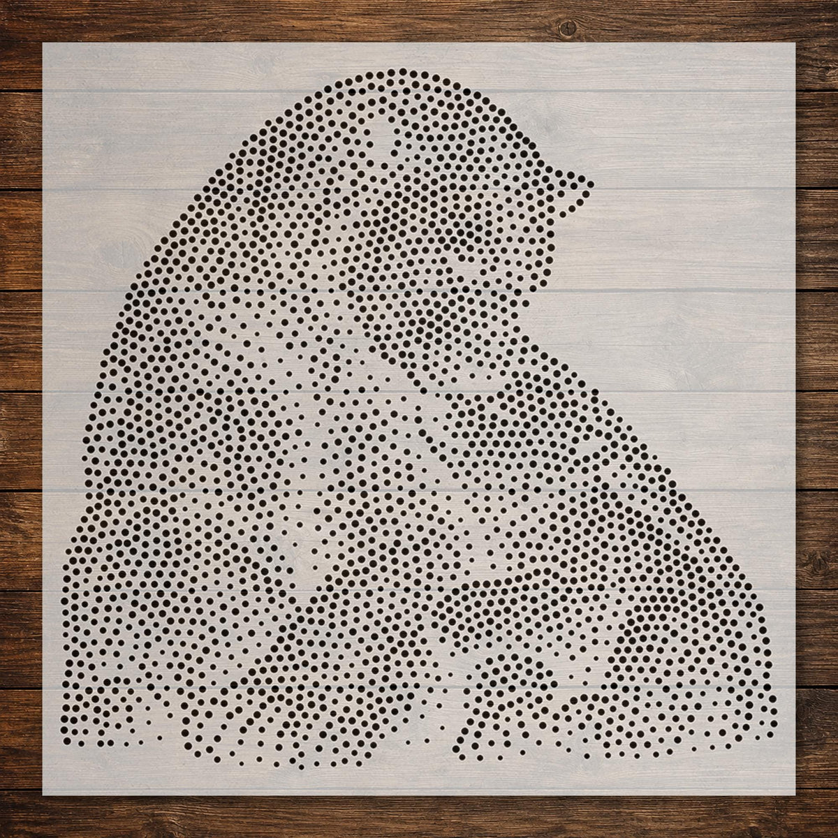 Polar Bear with Cub reusable Mylar stencil