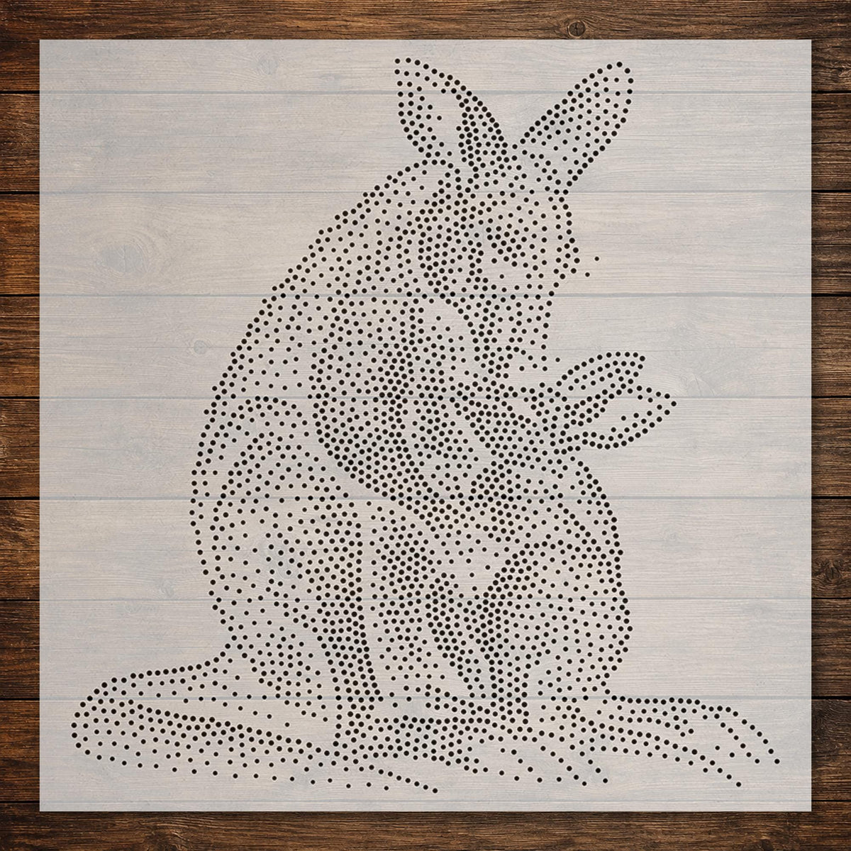 Kangaroo with Joey reusable Mylar stencil