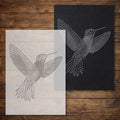 Hummingbird reusable Mylar stencil
