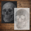 Human Skull reusable Mylar stencil