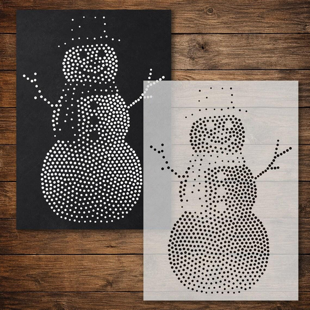 Snowman reusable Mylar stencil
